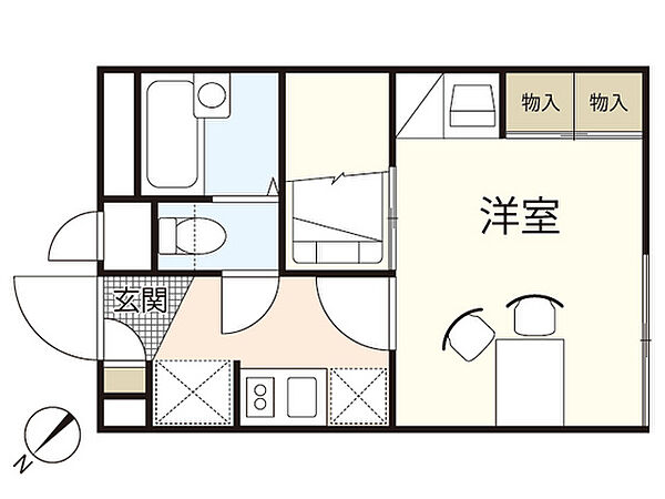 レオパレスデュエット ｜広島県広島市東区尾長東2丁目(賃貸アパート1K・1階・19.87㎡)の写真 その2