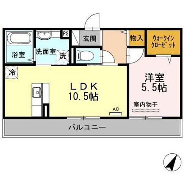 セントラルタウンコート　A棟 ｜広島県東広島市西条中央7丁目(賃貸アパート1LDK・2階・41.75㎡)の写真 その2