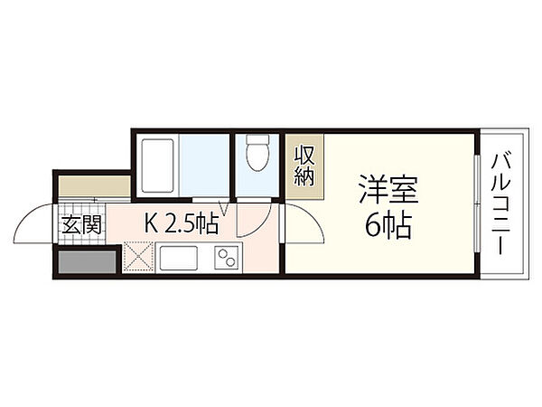 ピアーチェ住吉 0204｜広島県広島市中区住吉町(賃貸マンション1K・2階・20.00㎡)の写真 その2