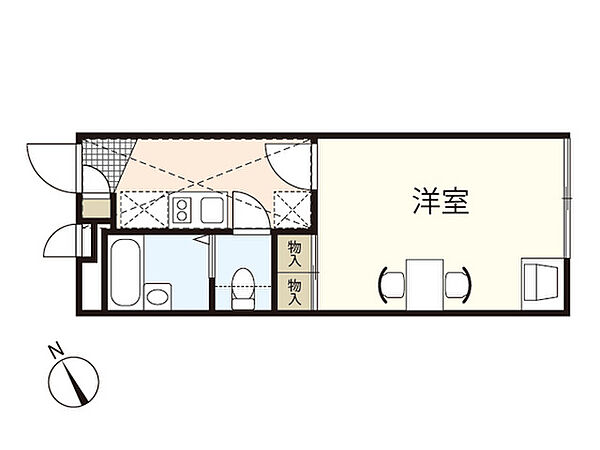 レオパレスKUSUNOKI ｜広島県広島市西区井口5丁目(賃貸マンション1K・2階・19.87㎡)の写真 その2