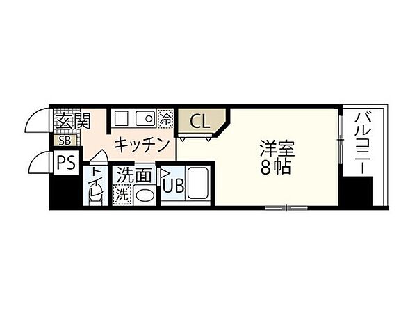 アクアシティ本川町 ｜広島県広島市中区本川町3丁目(賃貸マンション1K・8階・27.38㎡)の写真 その2