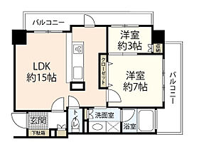 ひろしまガーデンガーデンサウスタワー（1808）  ｜ 広島県広島市中区東千田町1丁目（賃貸マンション2LDK・18階・55.00㎡） その2