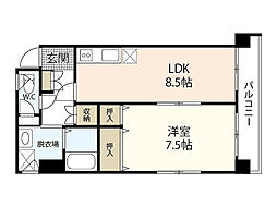 和田ビル 1LDKの間取図画像