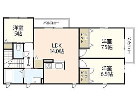 広島県広島市東区矢賀4丁目（賃貸アパート3LDK・2階・75.70㎡） その2