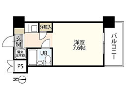 ベルハウス ワンルームの間取図画像
