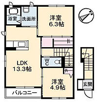 広島県広島市東区温品3丁目（賃貸アパート2LDK・2階・61.45㎡） その2