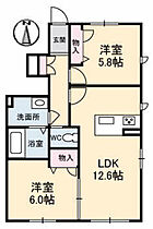 ディアコートさくら  ｜ 広島県広島市安芸区船越4丁目（賃貸アパート2LDK・1階・56.36㎡） その2