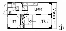 マスヒロビル 3LDKの間取図画像