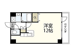 JR芸備線 矢賀駅 徒歩14分の賃貸マンション 2階ワンルームの間取り
