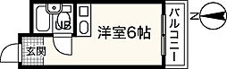 清水ビル 4階ワンルームの間取り