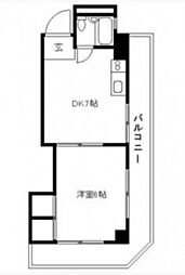 亀谷ビル ワンルームの間取図画像