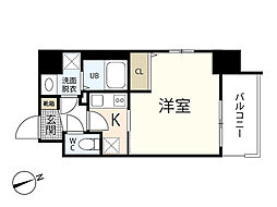ウェンディ幟町アネクス 4階1Kの間取り