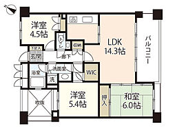 広島電鉄9系統 白島駅 徒歩19分の賃貸マンション 2階3LDKの間取り
