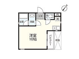 クリスタルコート 2階ワンルームの間取り