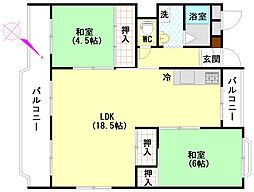 フォレスト 3LDKの間取図画像
