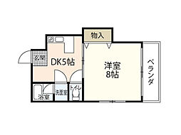 ミユキ 4階1DKの間取り