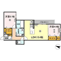 パークコート東雲 2LDKの間取図画像