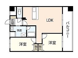 エトゥール古江駅前 11階2LDKの間取り