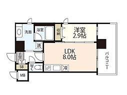 ＴＭレジデンス 5階1LDKの間取り