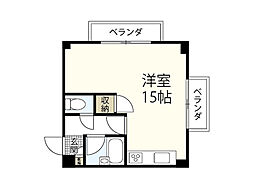 ハーシオンフルタ2 ワンルームの間取図画像