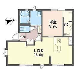 クレール池田 1階1LDKの間取り