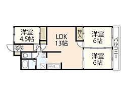 間取図画像 3LDK