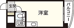 パールマンション万代橋 ワンルームの間取図画像