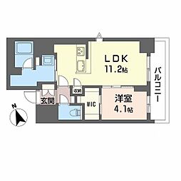 ラヴェール横川 3階1LDKの間取り