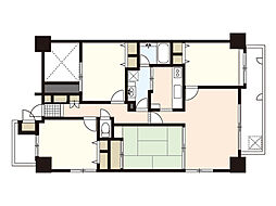 広島電鉄8系統 土橋駅 徒歩6分の賃貸マンション 5階4LDKの間取り