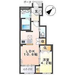 Camellia 1LDKの間取図画像