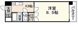 スクールハイツ陽光 1Kの間取図画像