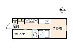フェリシア地御前 ワンルームの間取図画像