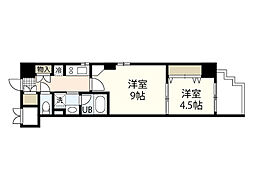 アルル国泰寺 1LDKの間取図画像