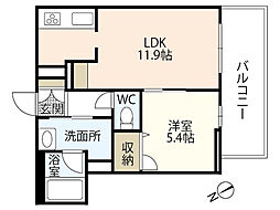 SADAEMON 1LDKの間取図画像