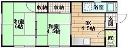 坪井ビル 2DKの間取図画像
