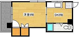 ヤマトビル 1DKの間取図画像