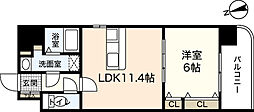ビリオネアS竹屋 1LDKの間取図画像