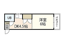 東雲コーポ 1Kの間取図画像