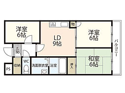 ファーレ高須 3LDKの間取図画像