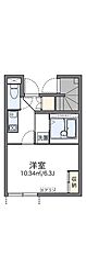 レオネクストグランドゥール大州 1Kの間取図画像