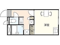 レオパレスFriends3 1Kの間取図画像