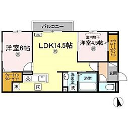 サニーコートC 2LDKの間取図画像