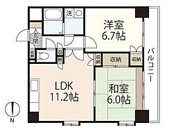 KAIZOビル 2LDKの間取図画像