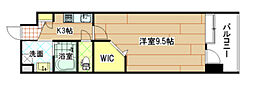 セントヒルズ段原 1Kの間取図画像