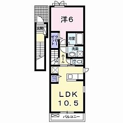 クロスリッジ1 1LDKの間取図画像