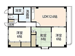 ラ・クエスト 3LDKの間取図画像