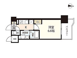 S-RESIDENCE国泰寺一丁目 1Kの間取図画像
