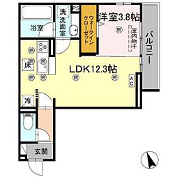 セレーノ コート 1LDKの間取図画像