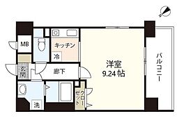 第15友建ビル 1Kの間取図画像