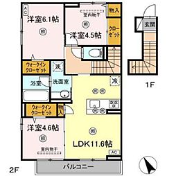 MIYABIN 3LDKの間取図画像